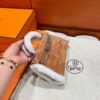 CK37 Gold Mini Kelly Chamois / Chever / Swift Leather Bag Silver Hardware Full Handmade