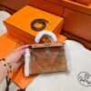 CK37 Gold Mini Kelly Chamois / Chever / Swift Leather Bag Silver Hardware Full Handmade