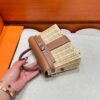 CK37 Gold Mini Kelly Picnic 19CM Barenia / Wicker Silver Hardware Full Handmade