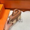 CK37 Gold Mini Kelly Picnic 19CM Barenia / Wicker Silver Hardware Full Handmade