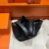 CK89 Black Picotin Touch 18CM Matte / TC Leather Silver Hardware Full Handmade