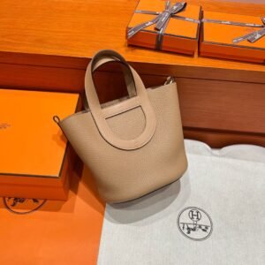 0M Chai ln The Loop 18CM Clemence Leather Gold Hardware Full Handmade