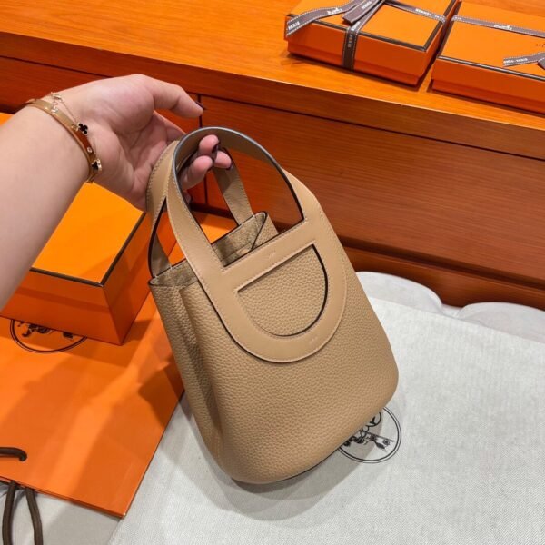 0M Chai ln The Loop 18CM Clemence Leather Gold Hardware Full Handmade