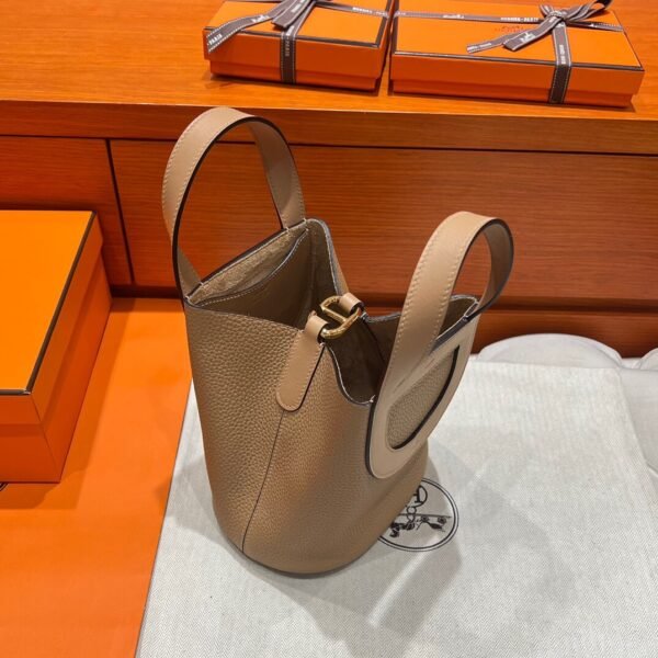 0M Chai ln The Loop 18CM Clemence Leather Gold Hardware Full Handmade