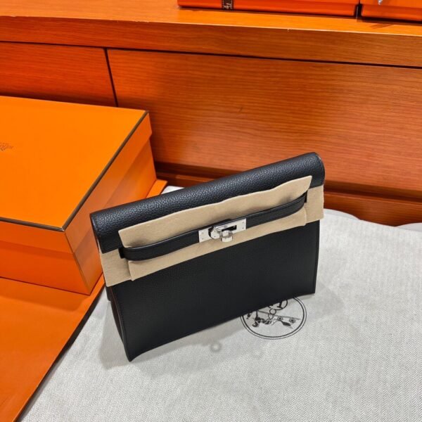 CK89 Black Danse 22CM Evercolor Leather Silver Hardware Full Handmade