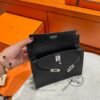 CK89 Black Danse 22CM Evercolor Leather Silver Hardware Full Handmade