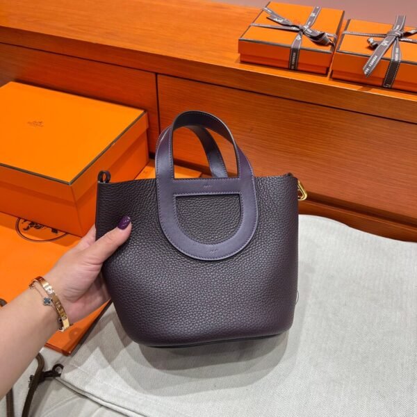 N5 Cassis In the Loop Clemence Leather Gold Hardware Full Handmade