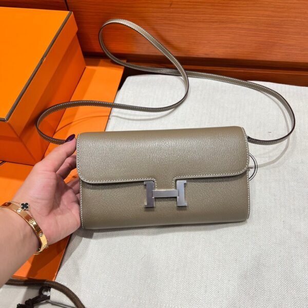CK18 Etoupe Kelly To Go Epsom Leather Silver Hardware Full Handmade