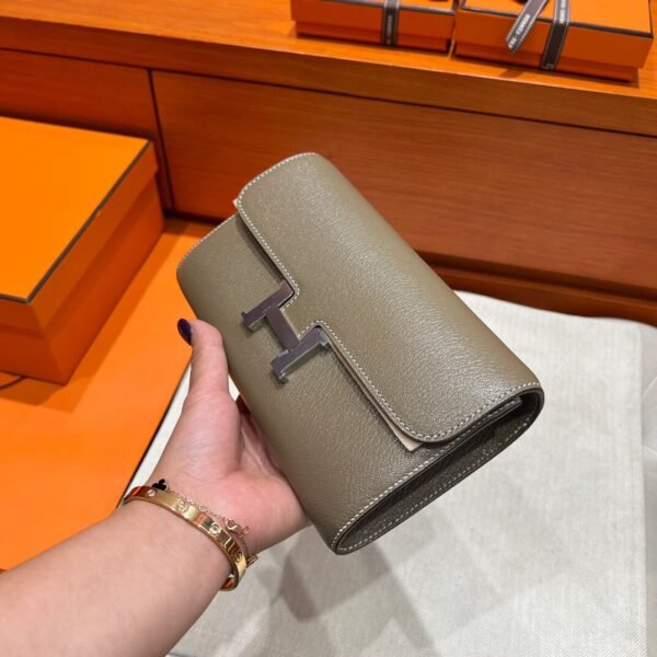 CK18 Etoupe Kelly To Go Epsom Leather Silver Hardware Full Handmade