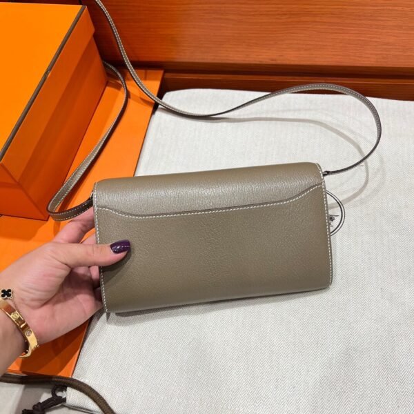 CK18 Etoupe Kelly To Go Epsom Leather Silver Hardware Full Handmade