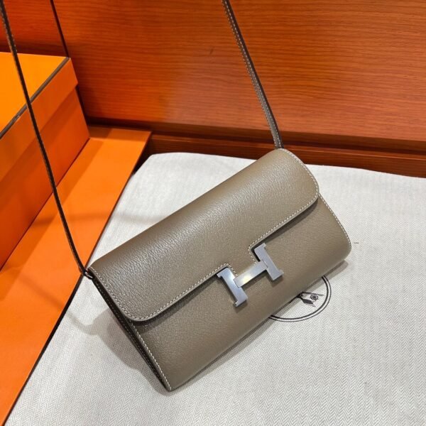 CK18 Etoupe Kelly To Go Epsom Leather Silver Hardware Full Handmade