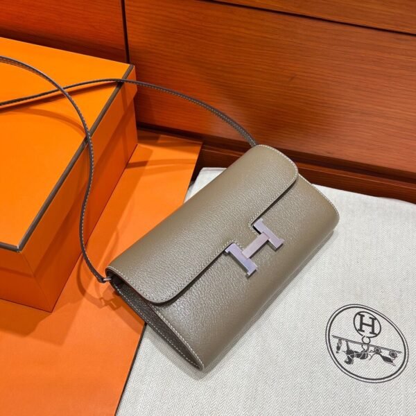 CK18 Etoupe Kelly To Go Epsom Leather Silver Hardware Full Handmade