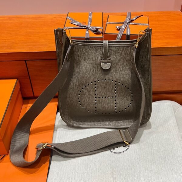 CK18 Etoupe Evelyne 29CM Clememce Leather Gold Hardware Full Handmade