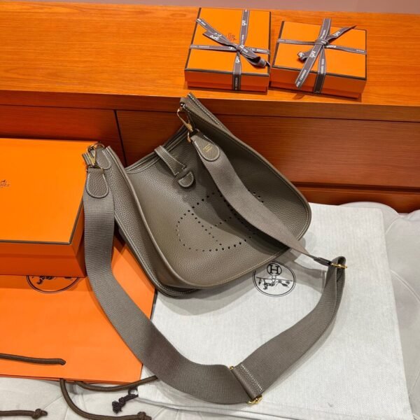 CK18 Etoupe Evelyne 29CM Clememce Leather Gold Hardware Full Handmade