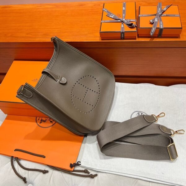 CK18 Etoupe Evelyne 29CM Clememce Leather Gold Hardware Full Handmade