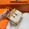 4B Biscuit Birkin 25CM Canvas / Swift Leather Silver Hardwaer Full Handmade