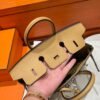 4B Biscuit Birkin 25CM Canvas / Swift Leather Silver Hardwaer Full Handmade