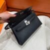 CK89 Black Kelly Elan Madame Leather Silver Hardware Full Handmade