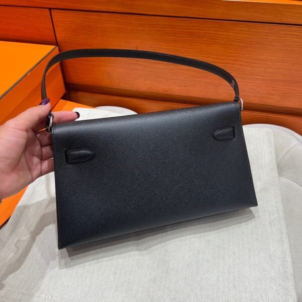 CK89 Black Kelly Elan Madame Leather Silver Hardware Full Handmade