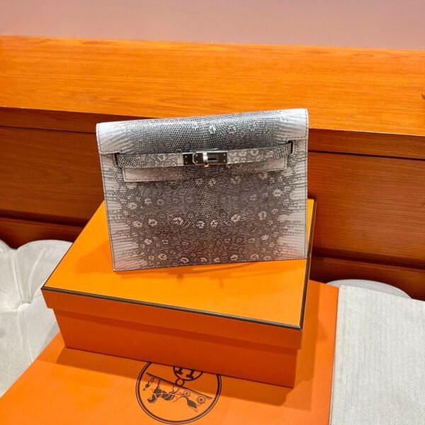 Himalaya Kelly Danae 22CM Lizard Leather Silver Hardware Full Handmade