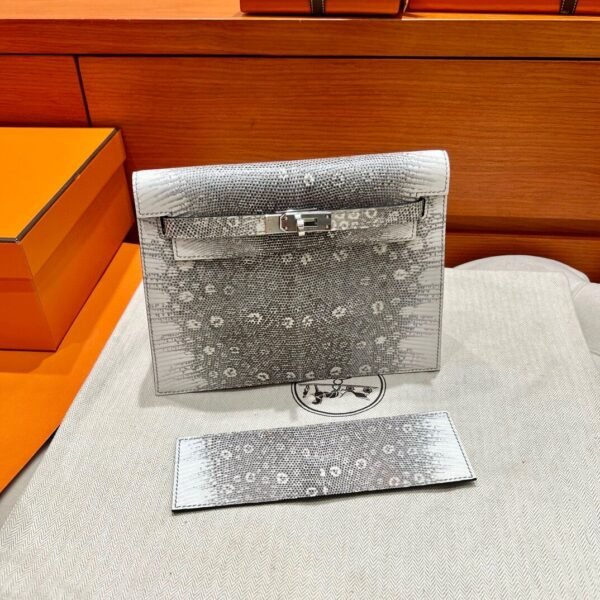 Himalaya Kelly Danae 22CM Lizard Leather Silver Hardware Full Handmade