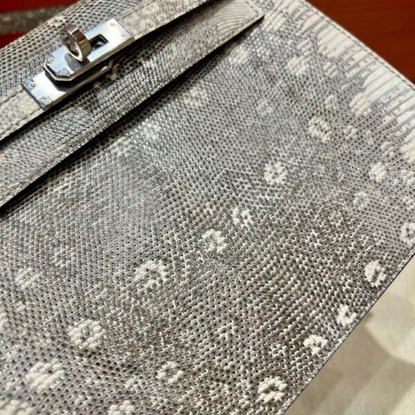 Himalaya Kelly Danae 22CM Lizard Leather Silver Hardware Full Handmade