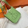 3I Vert Criquet Mini Evelyne 17CM Tc Leather Silver Hardware Full Handmade