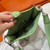 3I Vert Criquet Mini Evelyne 17CM Tc Leather Silver Hardware Full Handmade