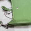 3I Vert Criquet Mini Evelyne 17CM Tc Leather Silver Hardware Full Handmade