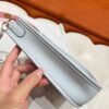 08 Bleu Pale Mini Evelyne 17CM Tc Leather Silver Hardware Full Handmade