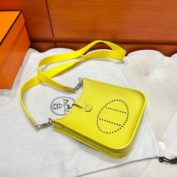 9R Lime Mini Evelyne 17CM Tc Leather Silver Hardware Full Handmade