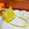 9R Lime Mini Evelyne 17CM Tc Leather Silver Hardware Full Handmade