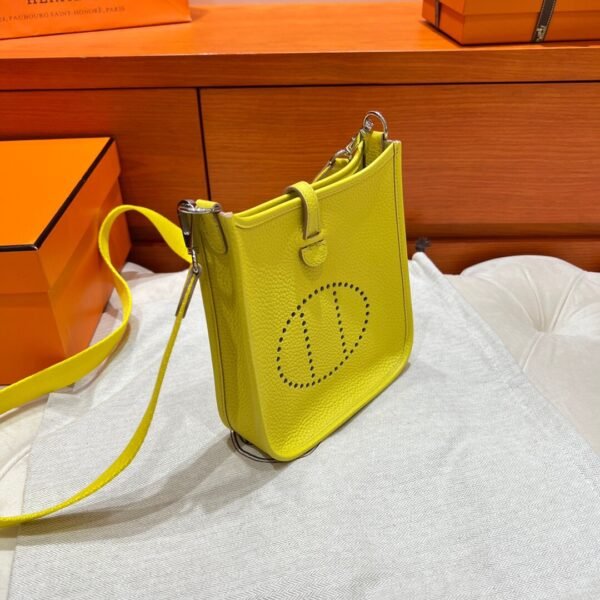 9R Lime Mini Evelyne 17CM Tc Leather Silver Hardware Full Handmade