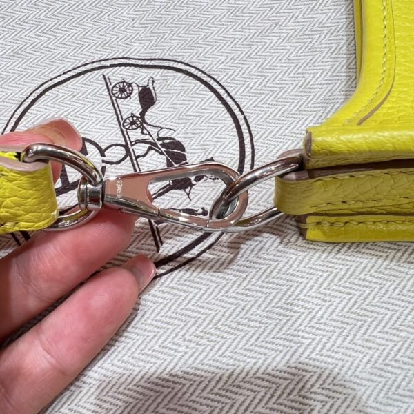 9R Lime Mini Evelyne 17CM Tc Leather Silver Hardware Full Handmade