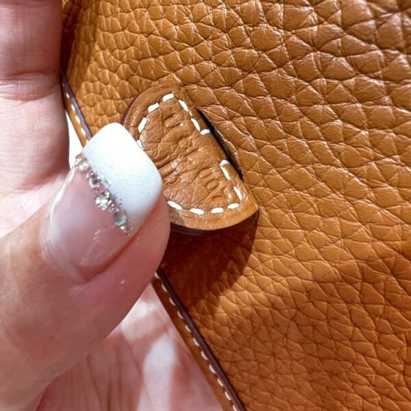 CK37 Gold Mini Evelyne 17CM Tc Leather Silver Hardware Full Handmade
