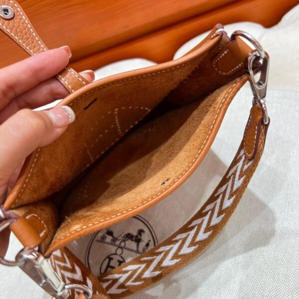 CK37 Gold Mini Evelyne 17CM Tc Leather Silver Hardware Full Handmade