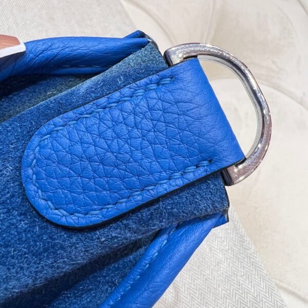 T7 Bleu Hydra Evelyne 29CM Tc Leather Silver Hardware Full Handmade