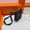 CK89 Nior / Black Mini Evelyne 17CM Tc Leather Silver Hardware Full Handmade