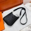 CK89 Nior / Black Mini Evelyne 17CM Tc Leather Silver Hardware Full Handmade
