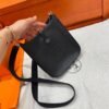 CK89 Nior / Black Mini Evelyne 17CM Tc Leather Silver Hardware Full Handmade