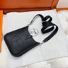 CK89 Nior / Black Mini Evelyne 17CM Tc Leather Silver Hardware Full Handmade