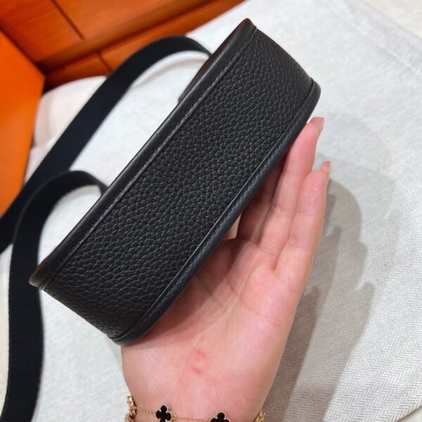 CK89 Nior / Black Mini Evelyne 17CM Tc Leather Gold Hardware Full Handmade