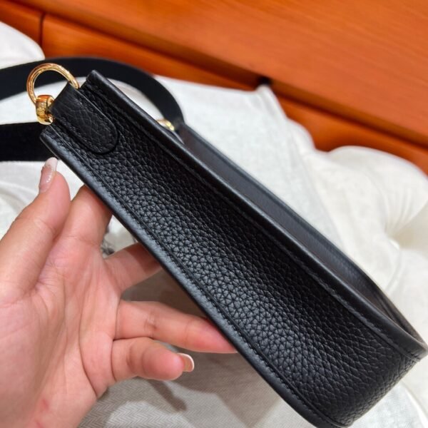 CK89 Nior / Black Mini Evelyne 17CM Tc Leather Gold Hardware Full Handmade