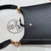 CK89 Nior / Black Mini Evelyne 17CM Tc Leather Gold Hardware Full Handmade