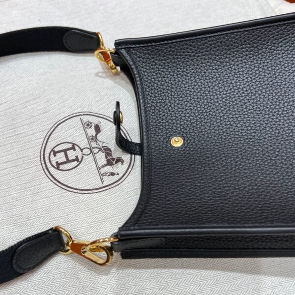 CK89 Nior / Black Mini Evelyne 17CM Tc Leather Gold Hardware Full Handmade