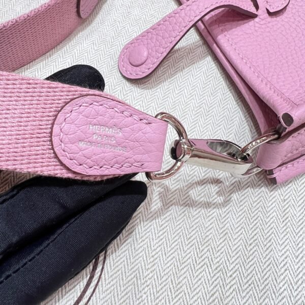 X9 Mauve Sylvester Mini Evelyne 17CM Tc Leather Silver Hardware Full Handmade