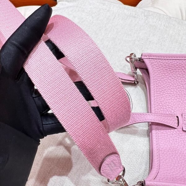 X9 Mauve Sylvester Mini Evelyne 17CM Tc Leather Silver Hardware Full Handmade