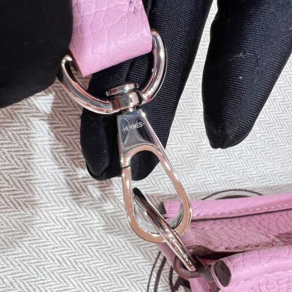 X9 Mauve Sylvester Mini Evelyne 17CM Tc Leather Silver Hardware Full Handmade