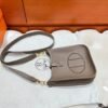 CK18 Etoupe Mini Evelyne 17CM Tc Leather Silver Hardware Full Handmade