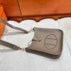CK18 Etoupe Mini Evelyne 17CM Tc Leather Silver Hardware Full Handmade
